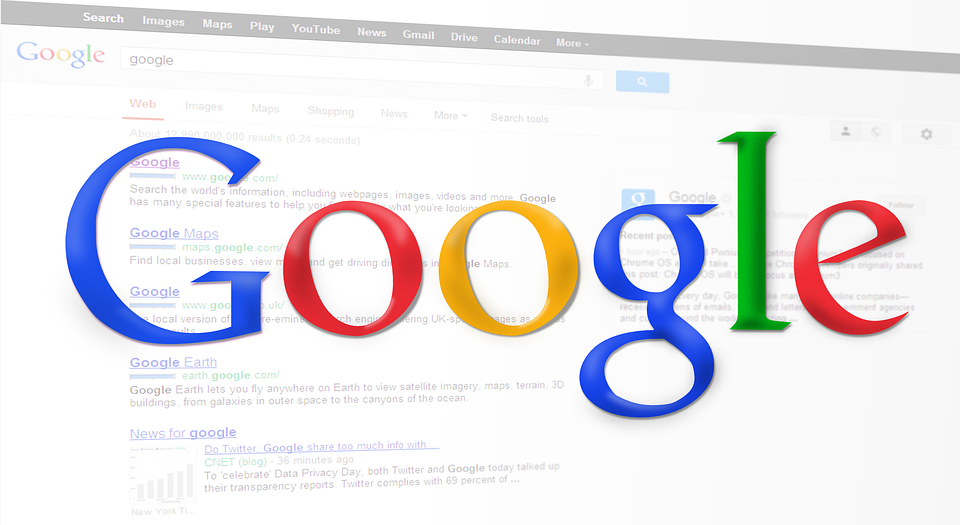 google search engine listing